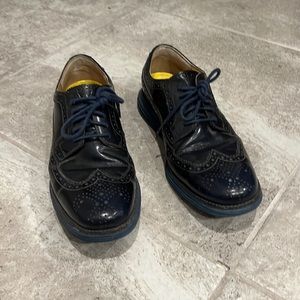 Cole Haan grand OS blue wingtips